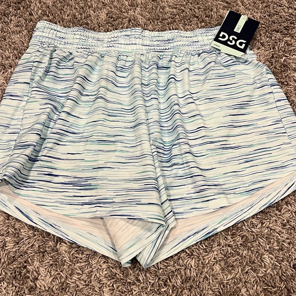 DSG Girls Blue Patterned Athletic Shorts